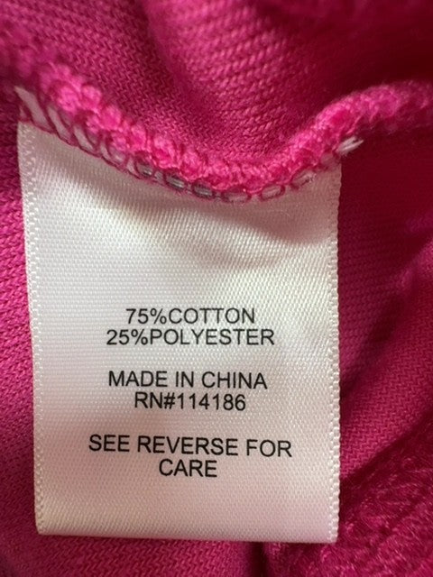 Juicy Couture Pink Velour Tracksuit Jacket XL Long Sleeve Zipper