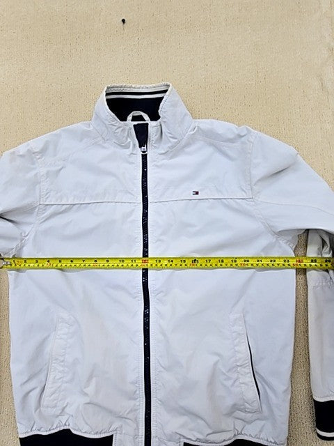 Tommy Hilfiger Women's White Windbreaker Jacket XL US Zip