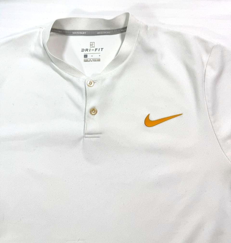 Nike Court Advantage Solid Polo Men White - Size L