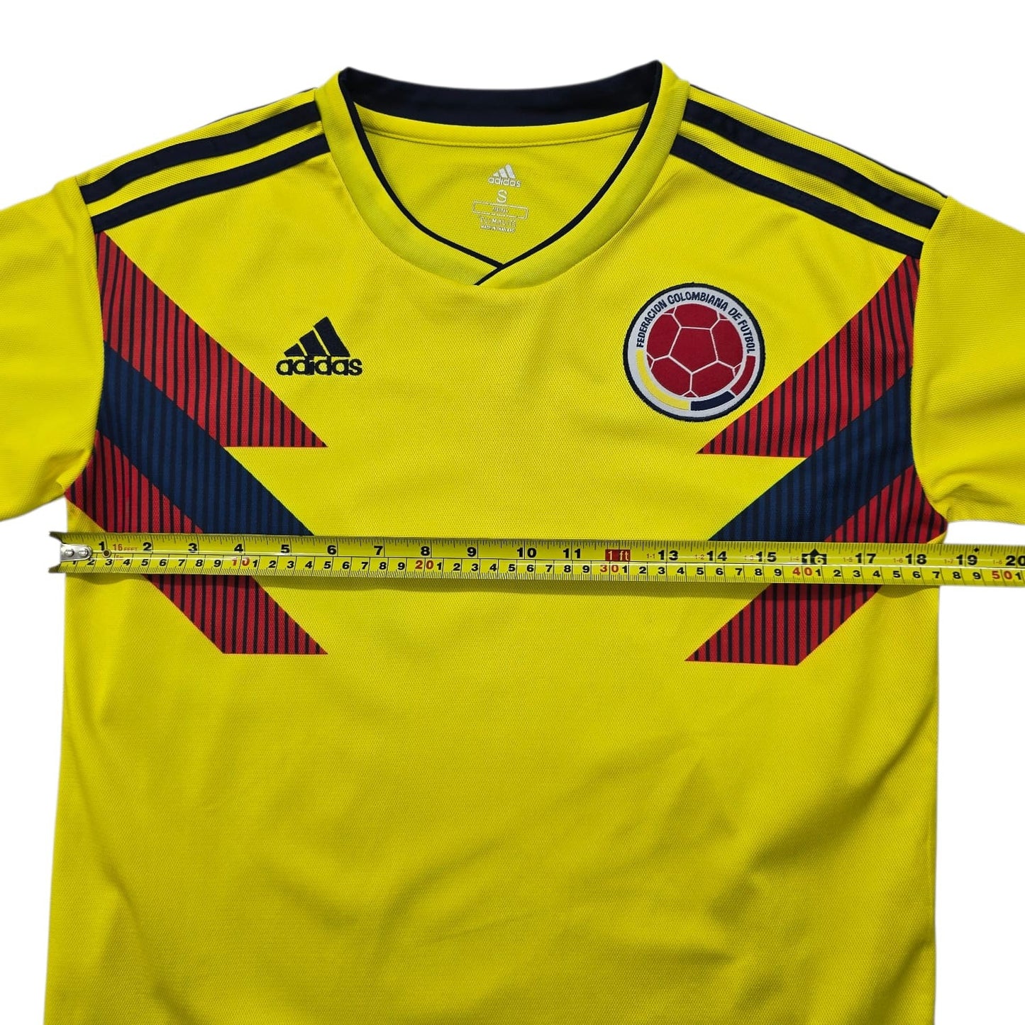 Adidas Unisex Yellow Colombia Soccer Jersey Size S New