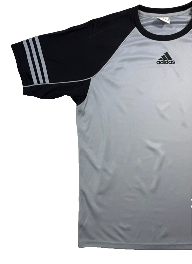 Adidas Template Training Shirt In Grey And Black - Size S
