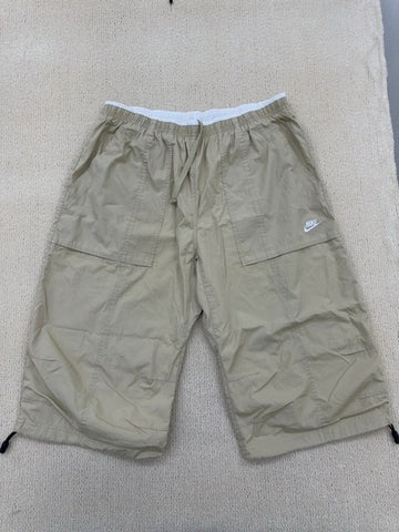 Nike Men's Beige Cargo Shorts XL Elastic Waist Regular Fit Summer