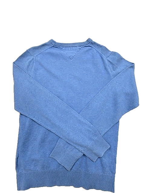 Tommy Hilfiger Men's XS Blue Cable Knit Crewneck Sweater Cotton