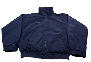 Men's Columbia Navy Blue Windbreaker Jacket Medium, Lightweight & Waterproof