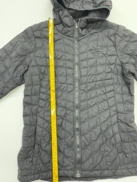 The North Face Women Gray Hooded Puffer Jacket Size S/P EUC