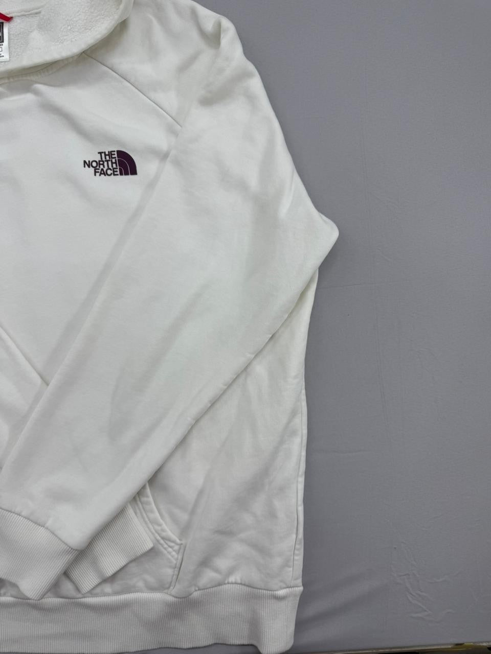 The North Face White Hoodie XL Made in Turkey Pullover Sweatshirt Men's