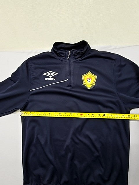 Umbro Men's Navy Soccer Jacket L Polyester Mock Neck Zipper