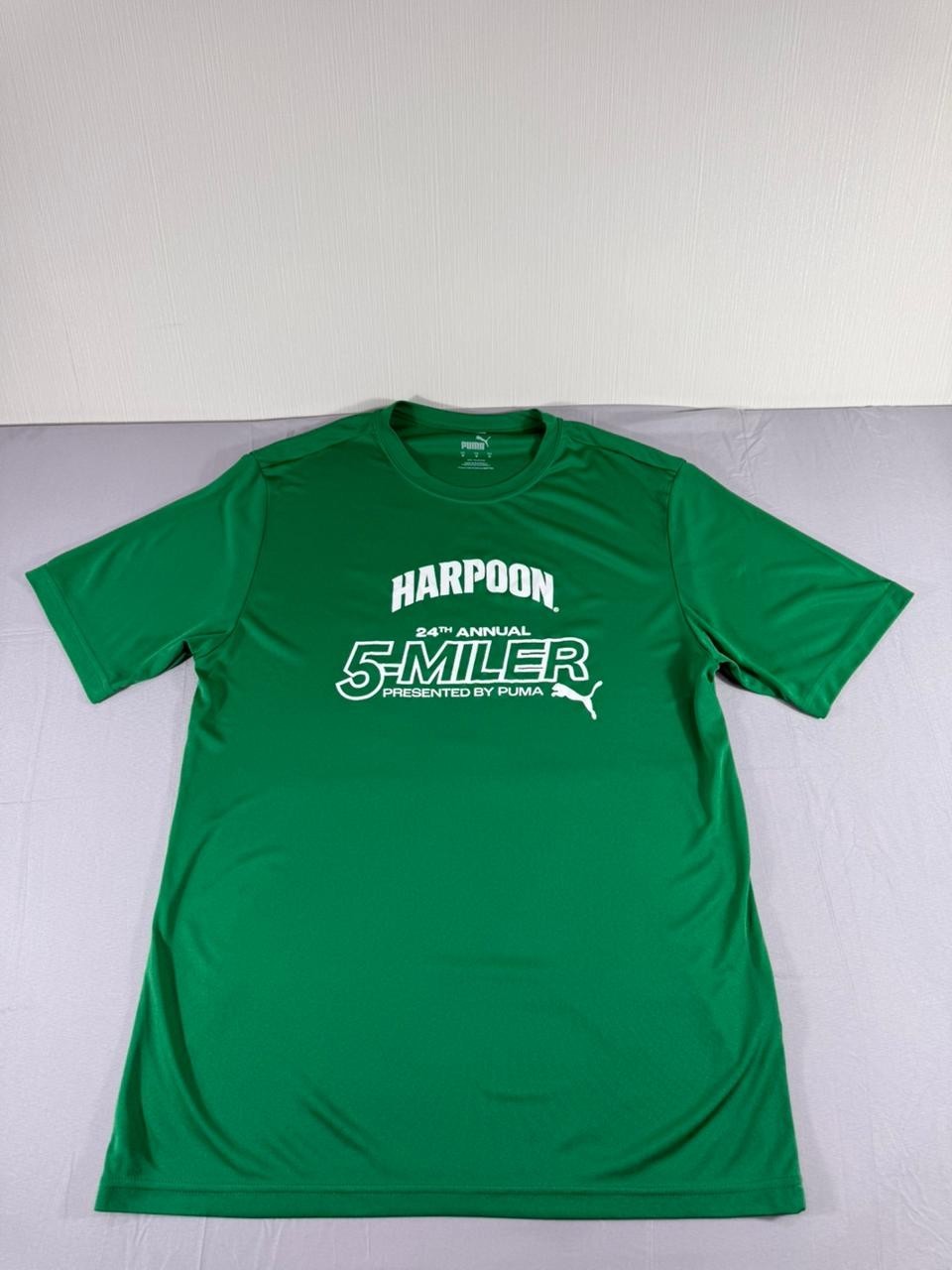 Puma Men's Medium Green Athletic T-Shirt Harpoon 5-Miler Running Tee