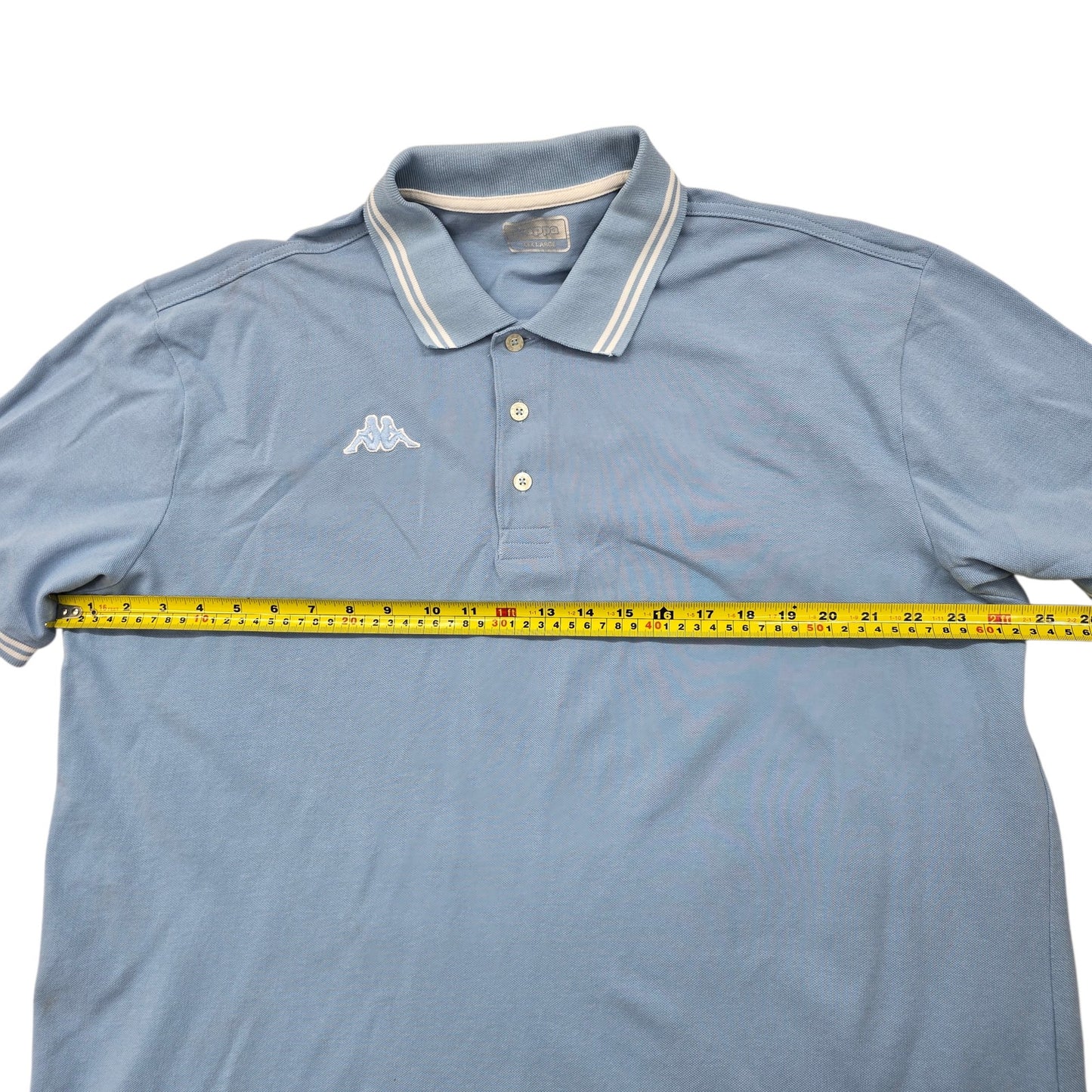 Kappa Boys Light Blue Cotton Polo Shirt XLarge Embroidered Logo