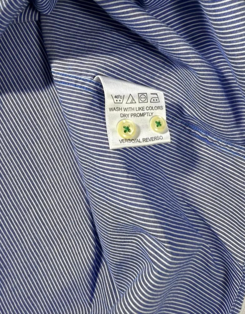 Tommy Hilfiger Men's Shirt | Size XL 34-35 | Blue White Striped