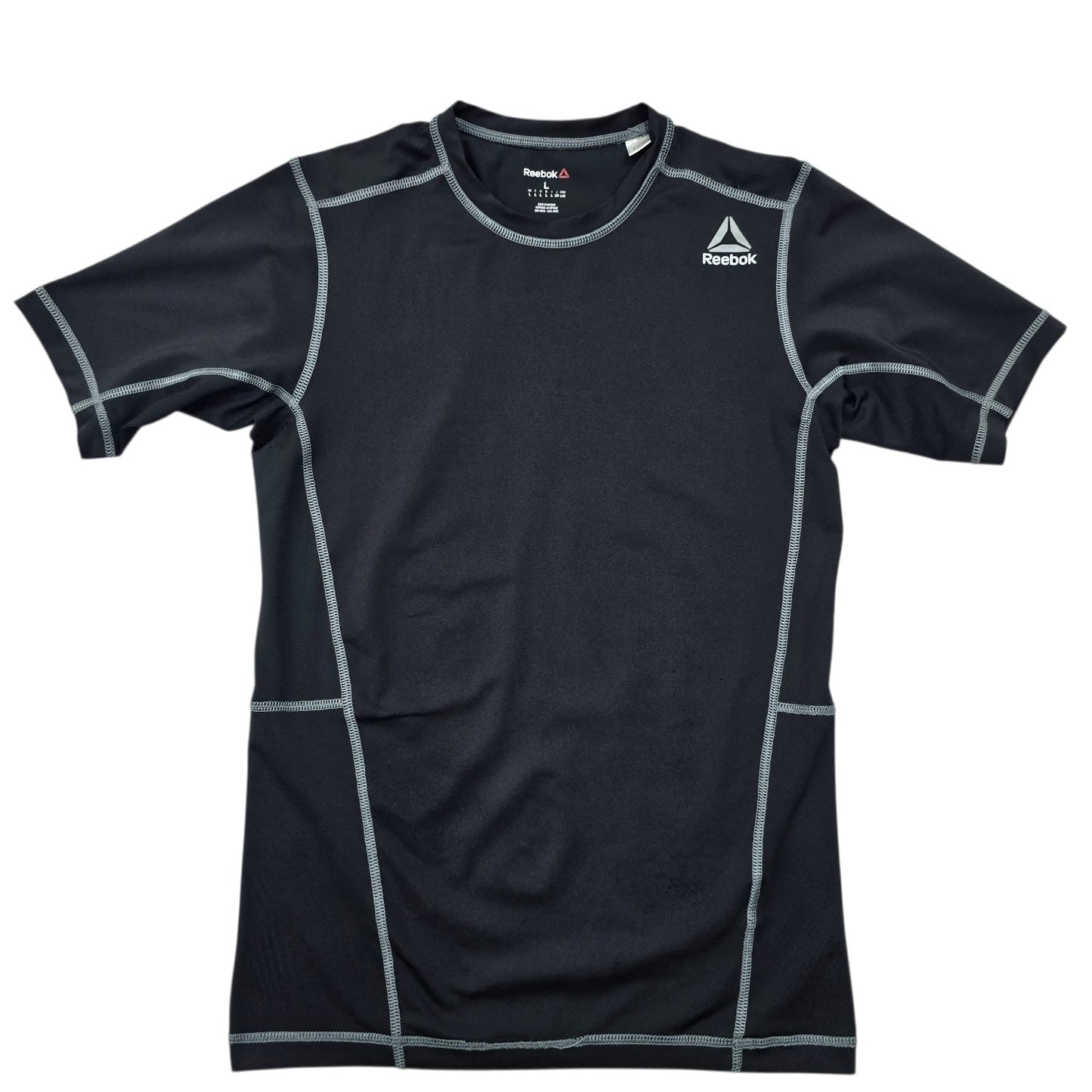 Reebok Men's Black Compression T-Shirt Size L Training Short Sleeve