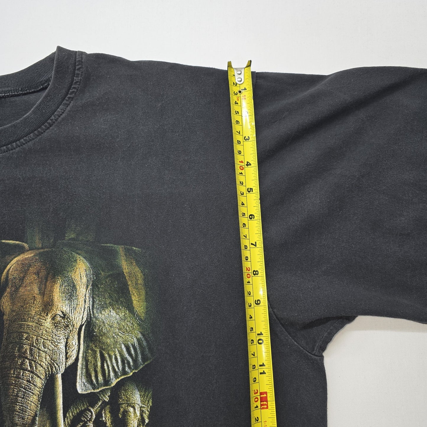 JuliGulf Men Black Elephant Graphic T-Shirt Size XL Regular