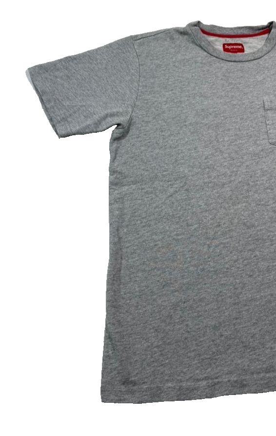 Supreme 100% Cotton Men's T-Shirt, Gray, Size Small