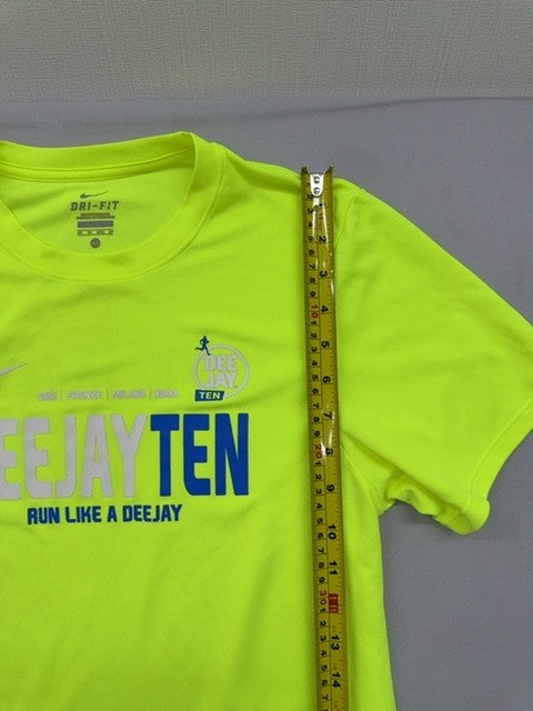 Nike Men's XS Lime Green Dri-FIT Running Short Sleeve T-Shirt