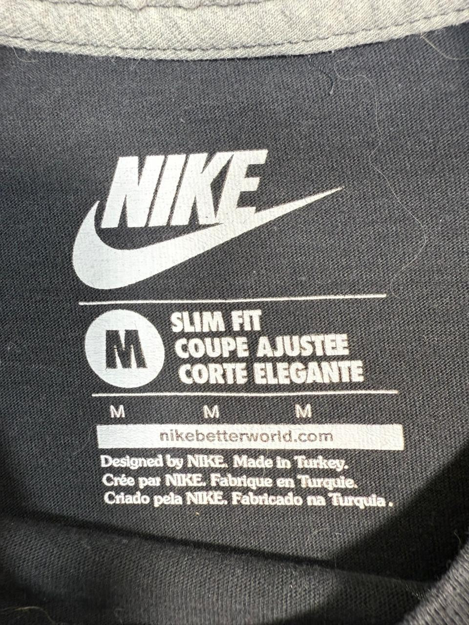 Nike Men's Black Galaxy Swoosh Graphic T-Shirt Slim Fit Short Sleeve Size M