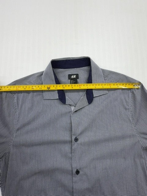 H&M Men Navy Shirt size M product image 7