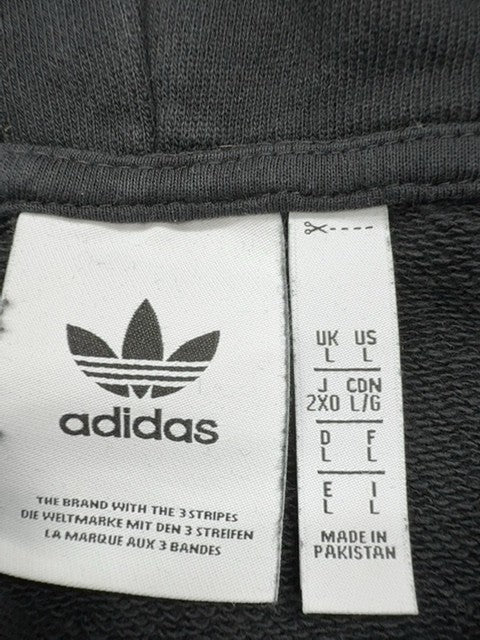 Adidas Unisex Grey Essentials Pullover Hoodie Size L