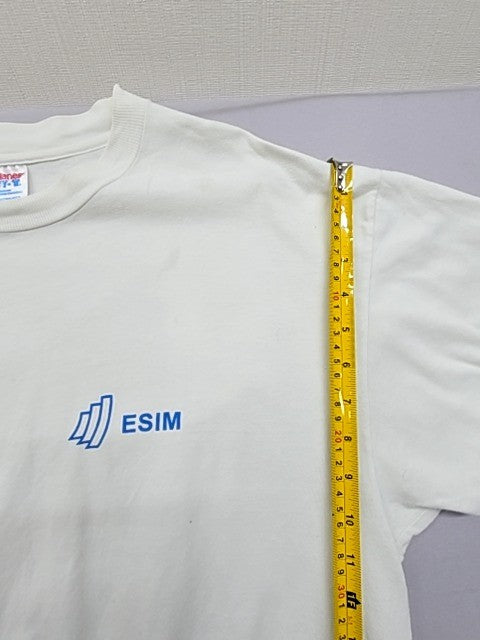 Hanes Beefy-T Men's XL White Cotton Crewneck T-Shirt Pre-Shrunk