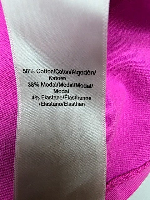 DKNY Women Pink Sport Logo T-Shirt Cotton Blend Size M Regular