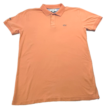 Men's Peach Lacoste Slim-Fit Polo Shirt - Size L - Classic And Stylish