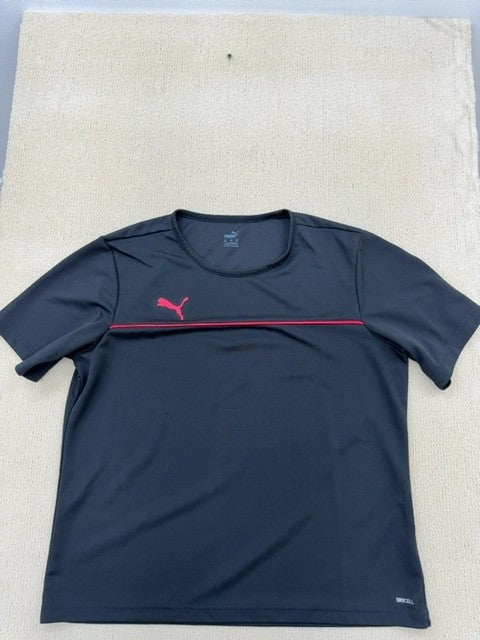Puma Men's Black Short Sleeve T-Shirt XXL Crew Neck Jersey