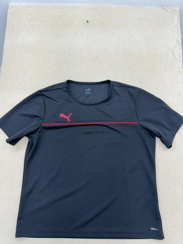 Puma Men's Black Short Sleeve T-Shirt XXL Crew Neck Jersey