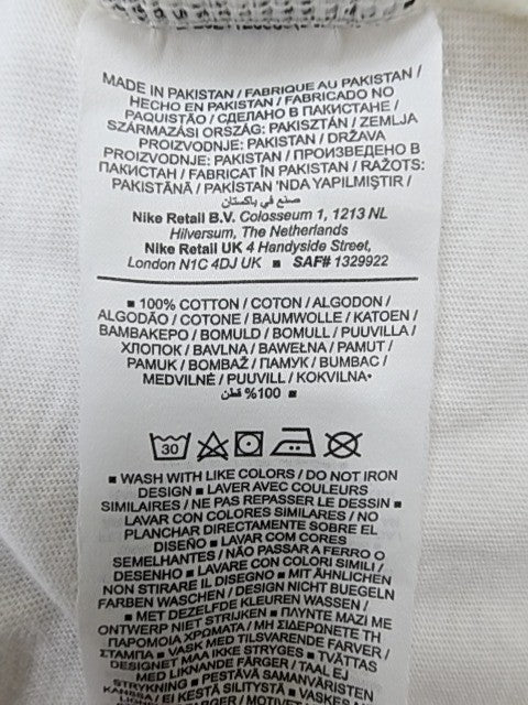 Nike Men's L White 100% Cotton Short Sleeve Crewneck T-Shirt DV2290-100