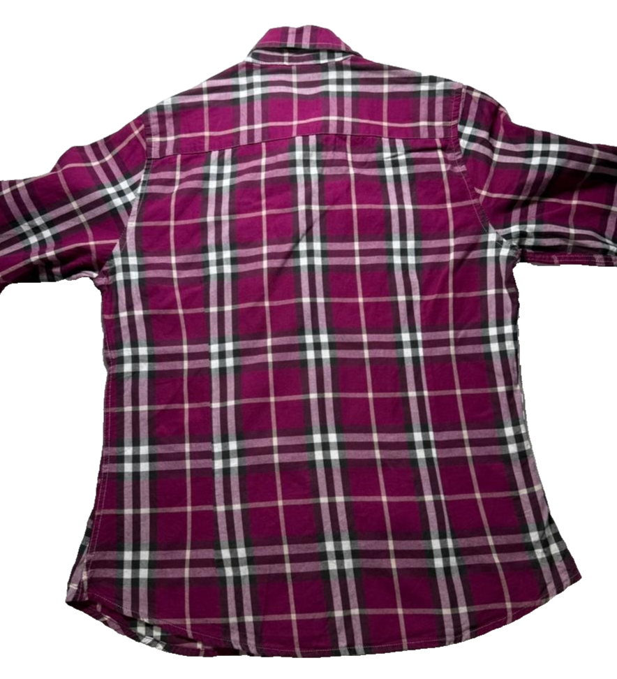 Burberry Brit Shirt Men's Check Plaid Long Sleeve Tartan Casual | XL
