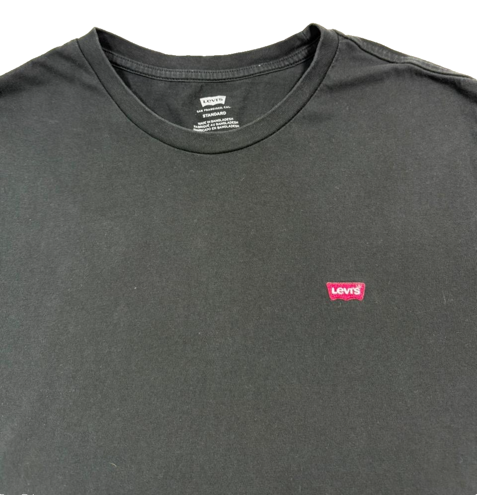 Levi'S Men's Original Logo T-Shirt In Black Cotton - Size L