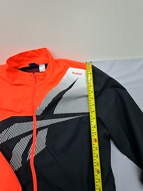 Reebok Black Orange Track Jacket Men's XL Long Sleeve Zipper Logo
