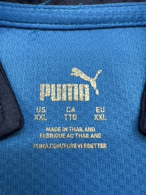 Puma Men's Blue Geometric Jersey XL Short Sleeve Crewneck