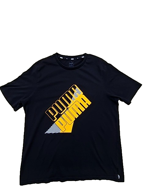 Puma Men's Black T-Shirt – Size M, Short Sleeve, Crew Neck – Ref F2C83