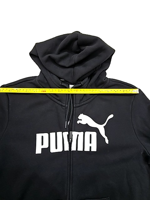 PUMA Men's Black Zip-Up Hoodie XL Regular Fleece 682586