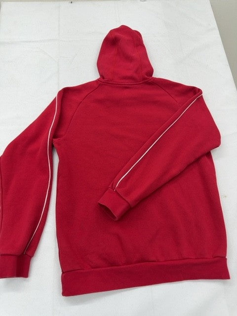 Adidas Men's Red Pullover Fleece Hoodie M Regular Drawstring