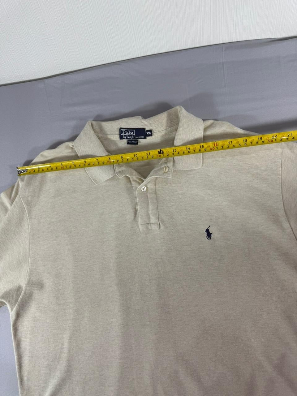 Polo Ralph Lauren Men's Beige Polo Shirt Size XXL Short Sleeve