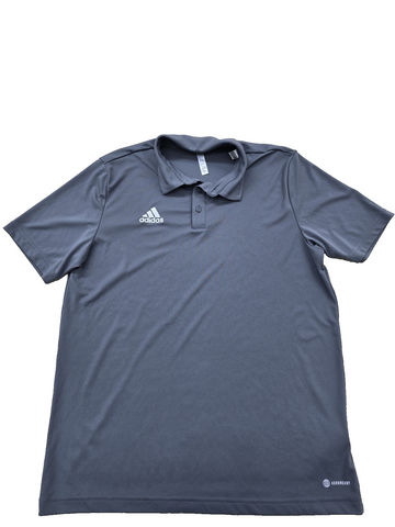 Adidas Entrada 22 Men's L Polo Shirt Grey AEROREADY Soccer