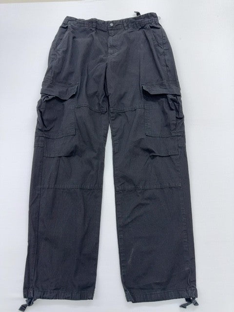Bershka Men's Black Cargo Pants Size 42 Relaxed Drawstring BNW0T?
