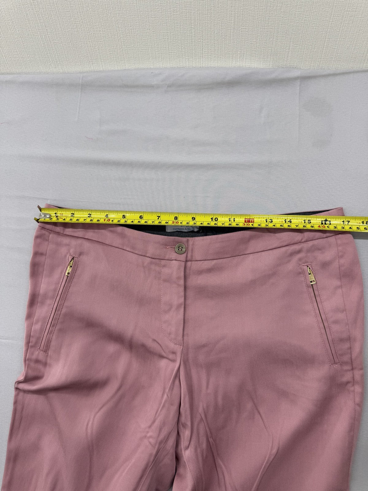 Harmont & Blaine Women's Light Pink Cotton Jogger Pants Mid-Rise