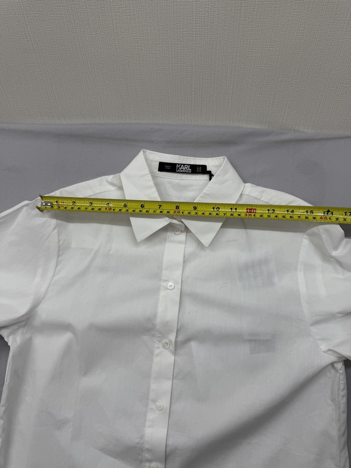 Karl Lagerfeld White Organic Cotton Blouse Sz 40 IT NWT