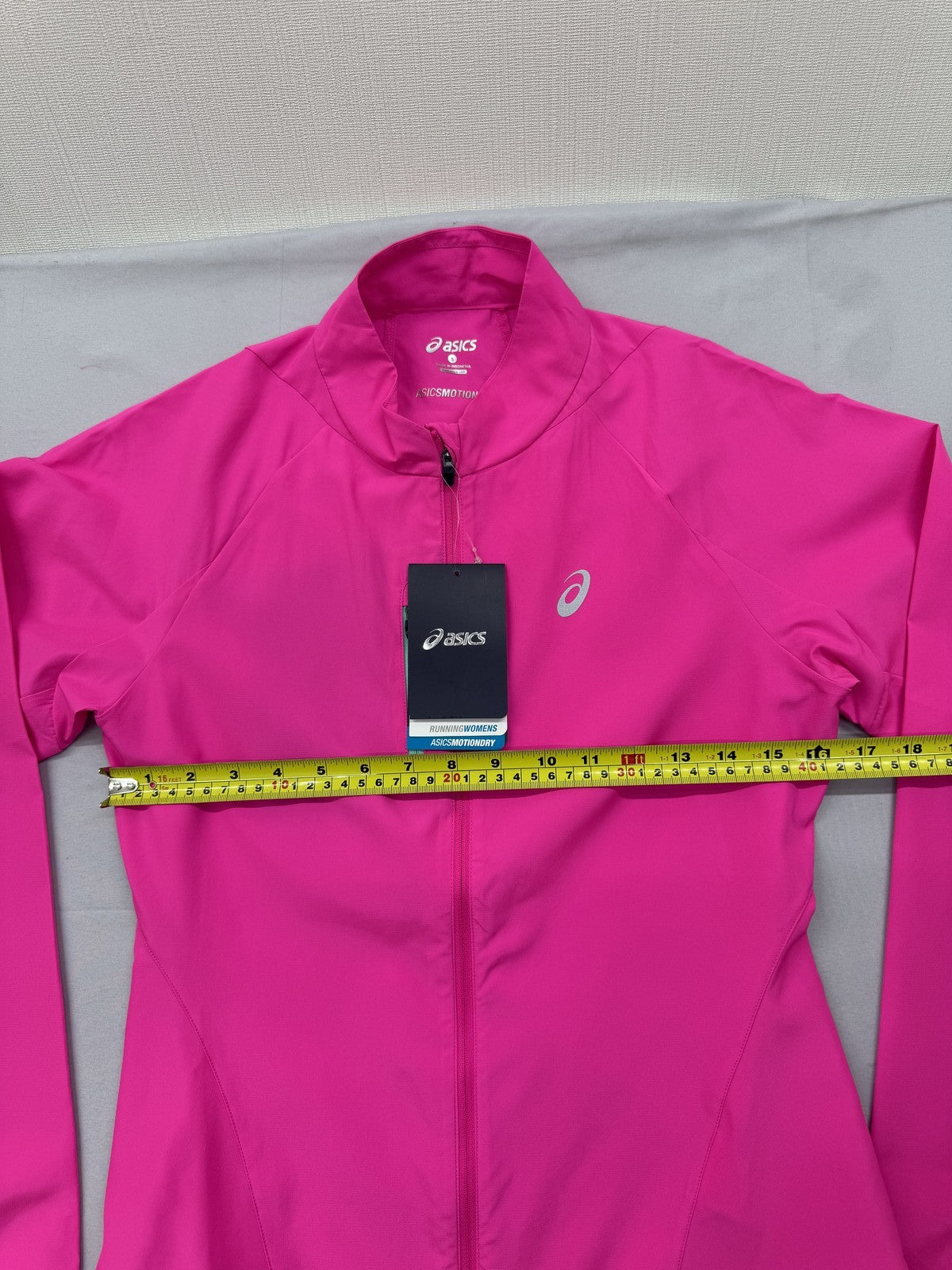 Asics Women's Pink Motion Dry Running Jacket S Long Sleeve