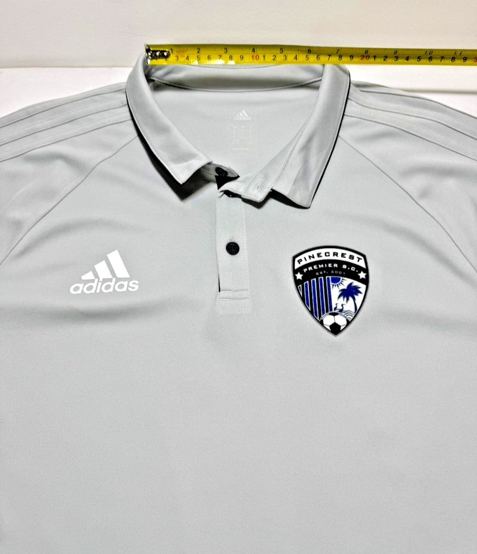Adidas Grey Pinecrest Polo Shirt - Size XL