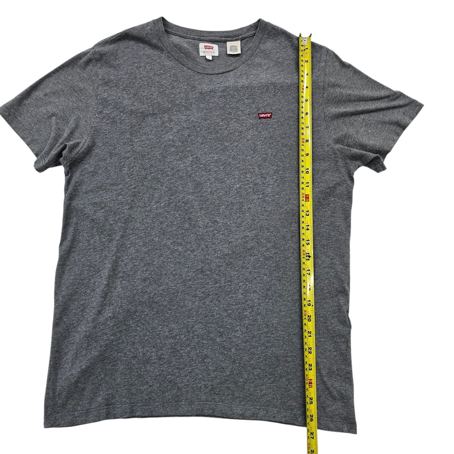 Levi's Men's Charcoal Gray Batwing Logo Short Sleeve Crew Neck T-Shirt M