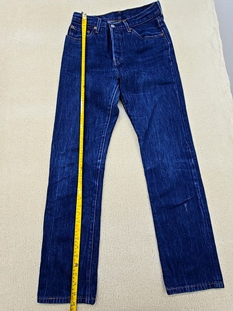 Levi's 501 Original Fit Vintage Jeans Men L Dark Blue Button Fly
