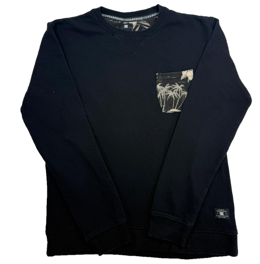 DC Shoes Men's Black Sweatshirt – Size M, Crew Neck