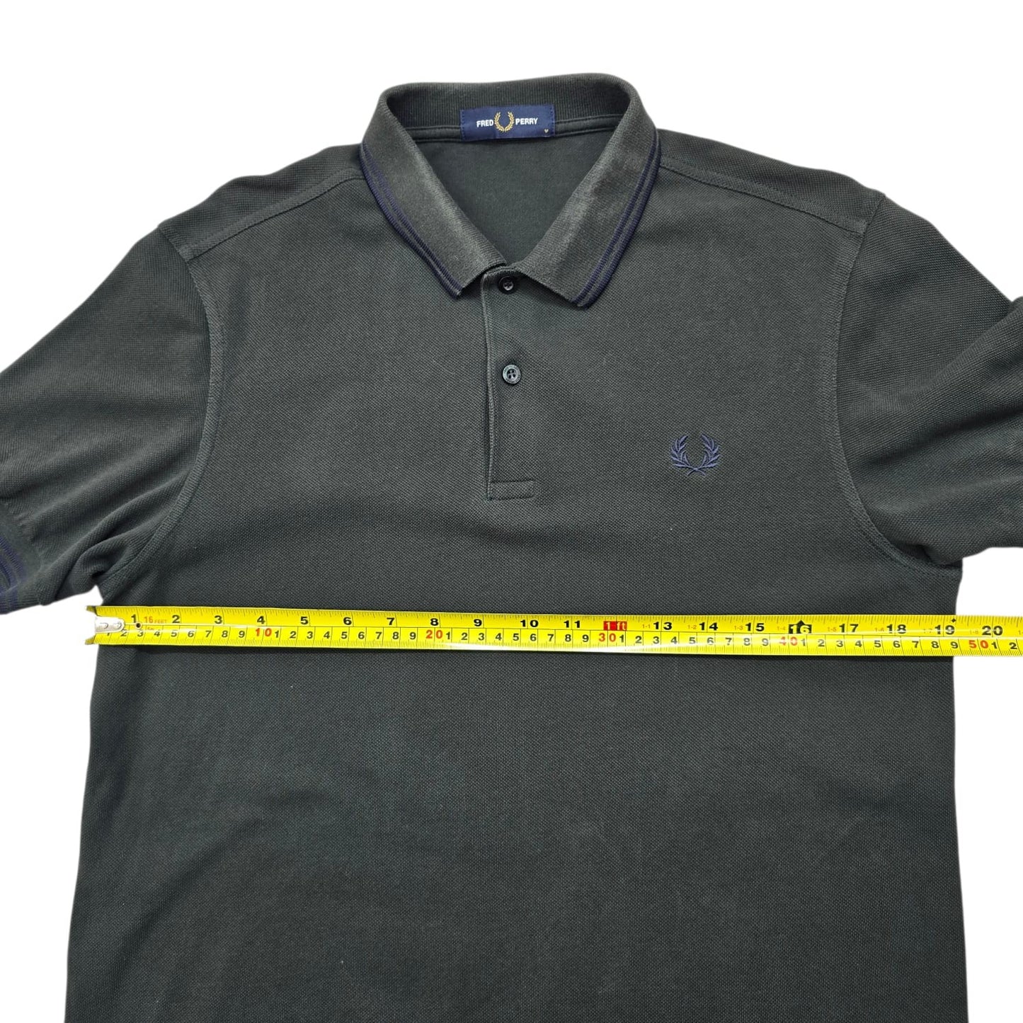 Fred Perry Men's Charcoal Twin Tipped Polo Size M M3600