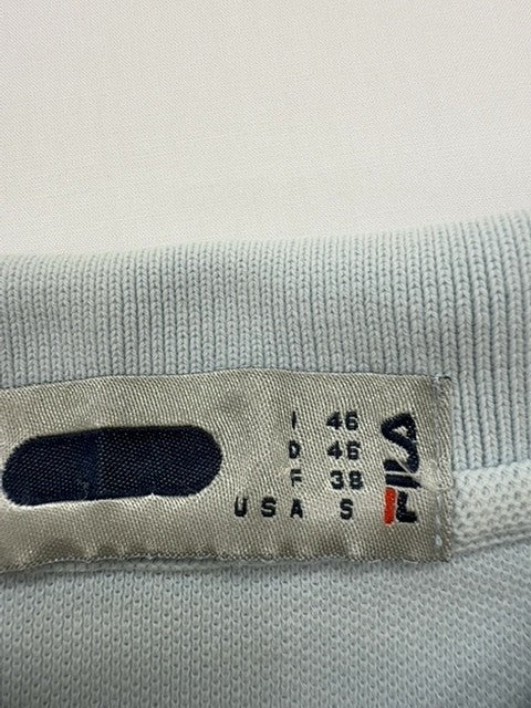 FILA Boys Light Blue Polo Shirt Pique Cotton Size 6 Regular Condition