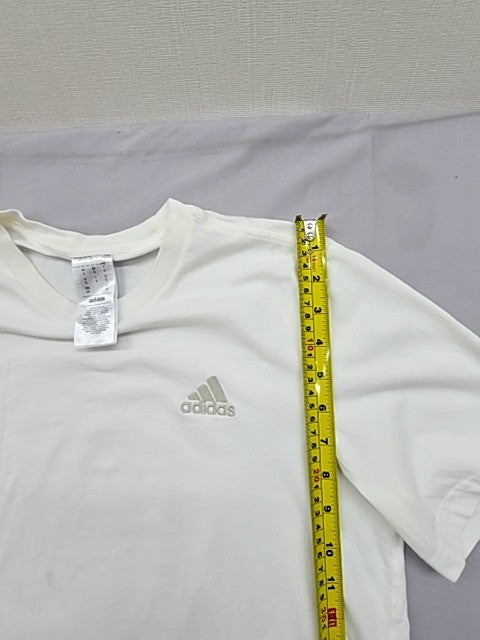 Adidas Men's White Short Sleeve Crewneck T-Shirt Size S Regular