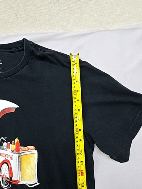 Converse Men's Black Short Sleeve T-Shirt Size L Cotton Crew Neck