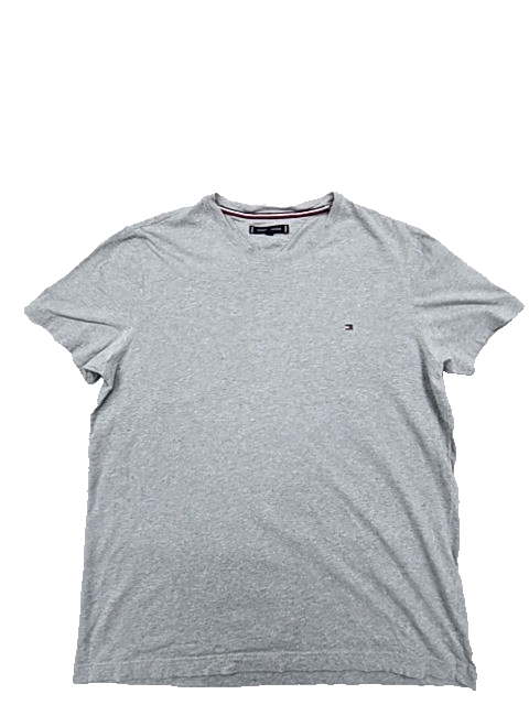 Tommy Hilfiger Men's Grey Logo Crewneck T-Shirt XL MW0MW11465