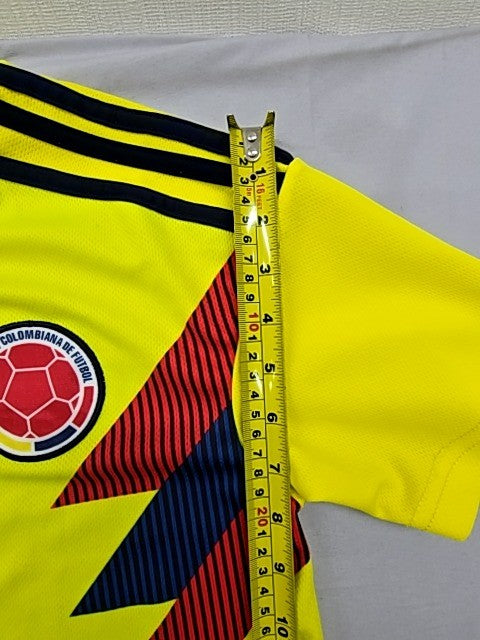Adidas Colombia National Team Yellow Soccer Jersey S Slim Climalite